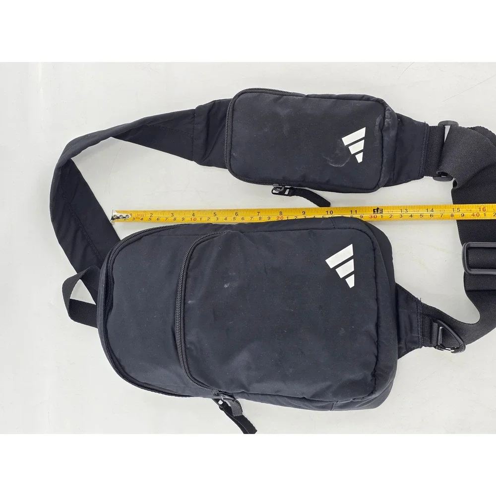 Adidas Sling Bag Unisex OS Black Crossbody Shoulder Backpack - Excellent